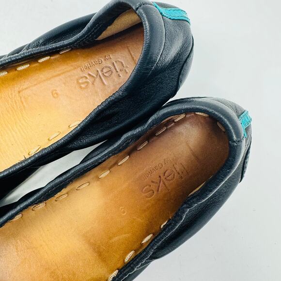 Tieks By Gavrieli Womens Leather black Ballet Flats Matte Black Shoes Slip Ons - Picture 5 of 16